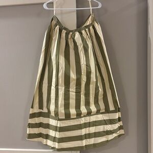 Arrange structured full skirt in olive Striped